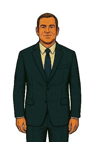 A person in a suit

Description automatically generated