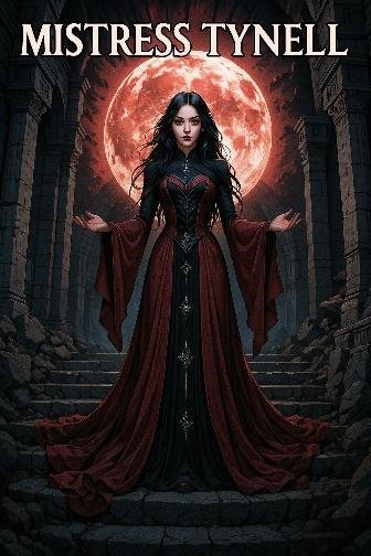 A person in a long red dress

Description automatically generated