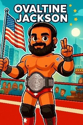 A cartoon of a person holding a flag

Description automatically generated