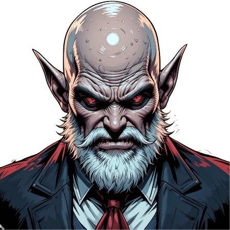 A cartoon of a person with a beard and a white beard

Description automatically generated