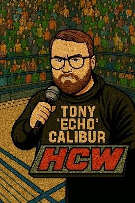 A person holding a microphone

Description automatically generated