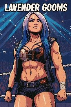 A cartoon of a person with blue hair

Description automatically generated