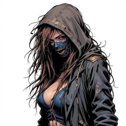 A person wearing a mask

Description automatically generated