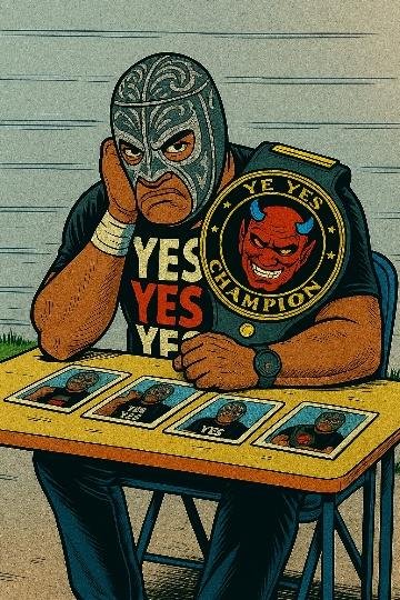 A cartoon of a person wearing a mask and holding a badge

Description automatically generated