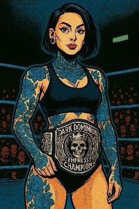 A person with tattoos and a belt

Description automatically generated