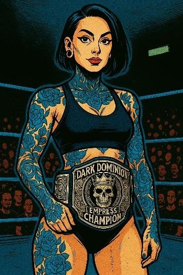 A person with tattoos and a belt

Description automatically generated