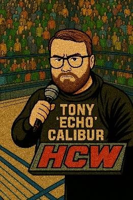 A person holding a microphone

Description automatically generated